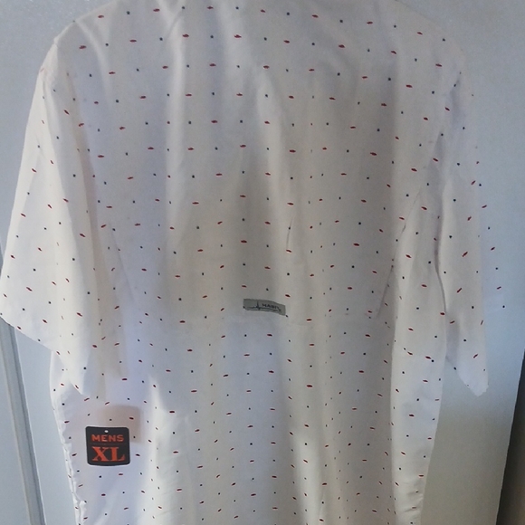Habit White Dress Shirt with Red Accents - Picture 12 of 12